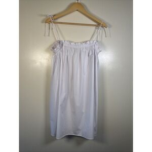 Show Me Your Mumu Dress Angel Mini White Cotton Size XL EUC Bridal LWD Tie Strap